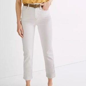 NWT Madewell Classic Straight Jeans sz 32 White